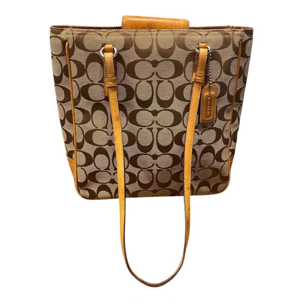 Coach Brown Signature Tote with Classic Monogram D1K